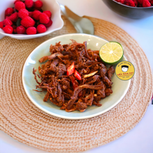 Load image into Gallery viewer, Heo Sấy Tỏi Cay (spicy GARLIC PORK JERKY) - Bếp Ông Bụi