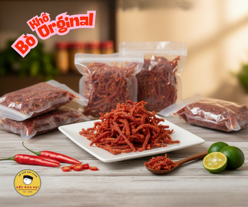 Khô Bò Truyền Thống | Premium beef jerky Bếp Ông Bụi - Bếp Ông Bụi 