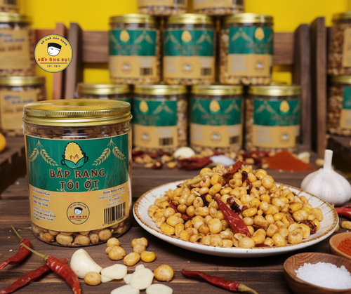 Bắp Rang Tỏi Ớt - Crispy Corn with Garlic - Bếp Ông Bụi 