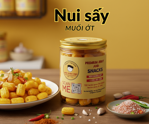 Nui Sấy Bơ Tỏi Muối Ớt - Bếp Ông Bụi 
