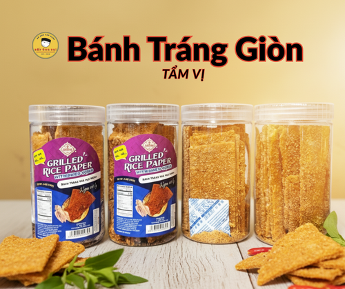 Bánh Tráng khô mực giòn | Grilled Rice Paper - Bếp Ông Bụi 