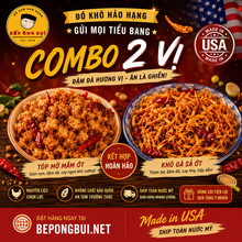 Load image into Gallery viewer, COMBO Crispy Pork Rinds with Lemongrass Chicken Jerky - Bếp Ông Bụi 
