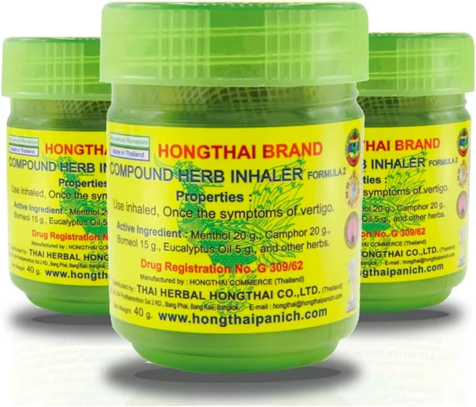 Ống Hít Thảo Dược Hong Thai ( 3 hũ ) Hong Thai Inhaler (Pack of 3) - Bếp Ông Bụi 