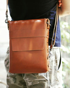 Handmade Leather Bag for men - Cross Body Bag - Bếp Ông Bụi